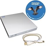 HQRP USB 2.0 External Slim DVD / CD-RW Drive (White) for Acer Aspire One plus HQRP Coaster