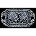 Arthur Court Metal Pyrex Glass Casserole Dish Holder Grape Pattern Sand Casted in Aluminum with Artisan Quality Hand Polished Design Tarnish-Free 21 inch Long 3 Quart Removable Glass Dish Included