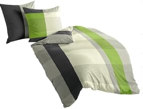 Bierbaum 4643_06 Mako-Satin-Bettw&auml;sche Dessin, 135 x 200 cm und 80 x 80 cm, silber 06