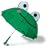 Childrens Umbrella Frog design with Wooden Handle