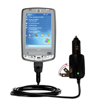 Car and Home 2 in 1 Combo Charger for the HP iPAQ hx2490 / hx 2490 - uses Gomadic TipExchange Technology