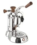 La Pavoni ESW-8 Stradavari 8-Cup Espresso Machine, Chrome with Wood Handles