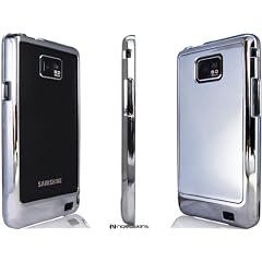 Samsung Galaxy S 2 II i9100 Novoskins UmiX Ultra Thin Bumper Hard Back Case Silber Chrom (Chrome)