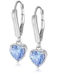 Myia Passiello "Hearts" Swarovski Cubic-Zirconia Dangle Earrings