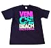 Venice Beach California 80s Cotton T Shirt- Navy, L