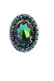 Rocker Jewelry large Crystal Cocktail Ring