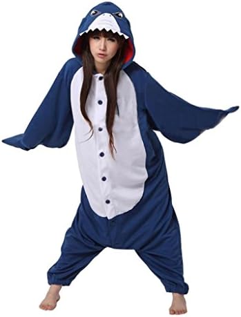 Ferrand Unisex Kigurumi Pajamas Adult Cosplay Costume Animal Onesies Shark XL
