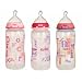 NUK Trendline Baby Talk 3 Pack Bottles Girls Color Silicone