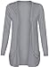 Fashion Wardrobe Womens Long Sleeves Drop Pocket Boyfriend Cardigan Ladies Open Casual Tops 8-14 (USA 6-8 / UK 6-10 (S/M), Grey)