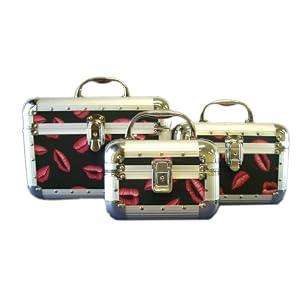 Multi Jewelry Box Set - Three In One Accessory Box Set With Locks (Lips)