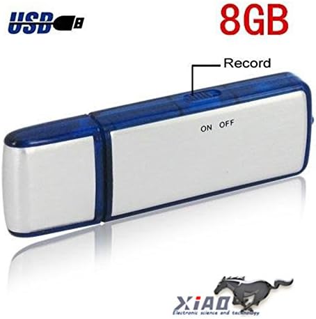 Hao Hao® USB Digital Voice Recorder 8gb Flash Drive - Best Spy Voice Recorder for Meetings, Presentations with On/off Switch Button