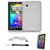 White Cover Protective Slim Durable Silicon Skin Case for HTC Flyer 3G WiFi ....