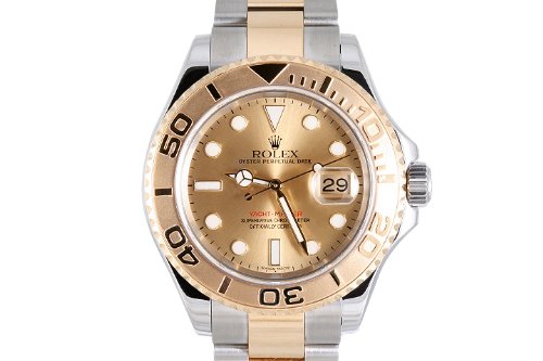 Rolex Mens 2 Tone Yachtmaster Champagne Dial