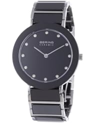 Bering Time 11435-749 Ladies Ceramic Black Silver Watch