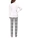VENTELAN Women's Cute Panda Striped Long Sleeve Sleepwear Pjs Pajama Set Nighty