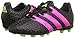 adidas Performance Ace 16.4 FxG J Soccer Shoe (Toddler/Little Kid/Big Kid),Black/Shock Pink/Green,4 M US Big Kid