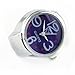 Youyoupifa Arabic Numbers Quartz Alloy Finger Ring Watch (Purple)