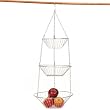 RSVP 30-by-12-Inch 3-Tier Wire Hanging  Basket, Chrome