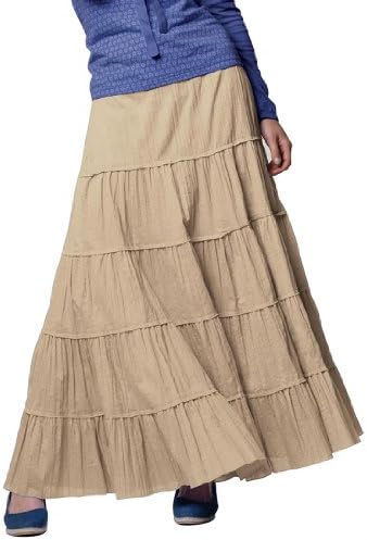 Ellos Plus Size Long Tiered Skirt