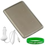 Smoke Crystal Skin TPU Case and 12V Car Charger for Barnes and Noble nook E-Reader Reading Device (nook NOT Included)