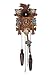 Schneider Black Forest 12 Inch Quartz Musical Hand Painted Flowers Cuckoo Clock
