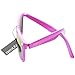 zeroUV Retro Bright Horn Rimmed Sunglasses with Colorful Mirrored Lenses - UV400 (Hot Pink)