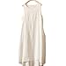 Women's Simple Solid Color Linen Fiber Sleeveless Skirt Casual Long Vest Dress