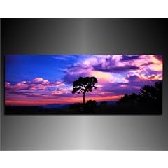 Panorama Sonnenuntergang Natur Wandbild 120x50cm k. Poster / Weitere Bilder - Leinwandbilder - Kunstdrucke - Foto auf Leinwand finden Sie bei Leinwandbilder org - Alle Bilder fertig gerahmt mit Keilrahmen