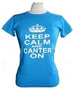 Keep Calm and Canter on' Sapphire skinni fit t-shirt