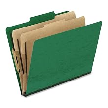 Pendaflex 1257GR Pendaflex Pressguard Classification Folders, Letter, 6-Section, Green, 10/Box