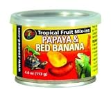 Zoo Med ZM-154 Tropical Fruit Mix-ins Papaya and Red Banana 4 oz
