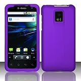 Purple Hard Plastic Rubberized Case Cover for T-Mobile LG G2X