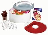 Nesco FD-61 Food Dehydrator 4 Tray with Spices, Fruit Roll Sheet - Gray/White