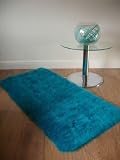 Teal Deep Soft Pile Faux Fur Sheepskin Rug Size 70cm x 140cm