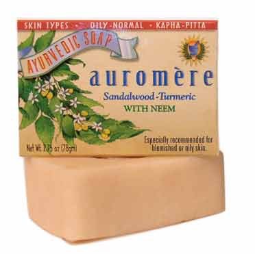 Auromere Ayurvedic Bar Soaps Sandalwood-Turmeric 2.75 oz. (a)