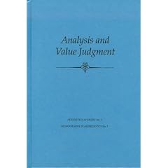 Analysis and Value Judgement