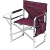 Ming's Mark SL1204-BURGUNDY Burgundy Full Back Folding Director's Chair