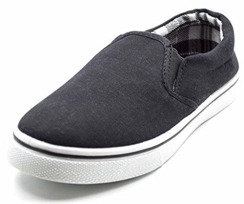 Charles Albert Women's Ecentrcq Slip-On Fashion Sneaker Canvas Slip On Elastic Gore Flat Sneakers