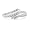 Platinum Plated Sterling Silver Round Diamond Bypass Fashion Ring (0.12 cttw)