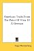 American Traits From The Point Of View Of A German