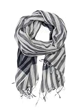 H.E. Homini Emerito Men’s Striped Cotton Fringe Foulard