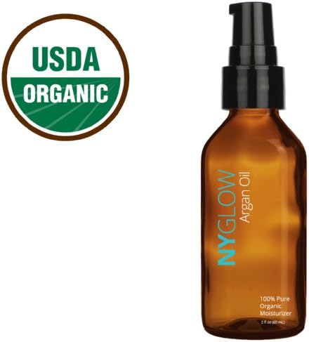 100% Pure Argan Oil for Hair, Face, Skin and Nails by NYGLOW - The #1 New Premium Moroccan Leave-in Treatment to Condition and Revitalize Damaged Lifeless Hair, Nourish Dry Skin and Strengthen Brittle Nails - Natural, Cold Pressed, Certified Organic, Extra Virgin Moroccan Oil - 100% Satisfaction Guarantee