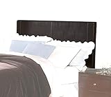 IMAGE OF Homelegance Copley Faux King Leather Headboard, Dark Brown