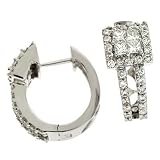 14k White 0.9 Ct Diamond Earrings