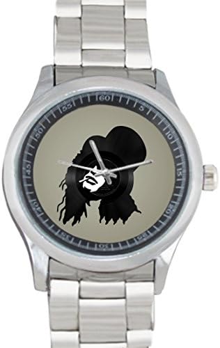 Stainless Metal Round Watch with Slash-Guns N' Roses Image for as a special Gift