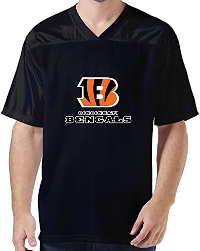 Men's Nfl Team Cincinnati Bengals Football Logo Short Sleeve Sport Jerseys Black