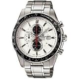 Casio Men's Silver Edifice Series 100M Sports Chronograph Watch EF547D-7A1