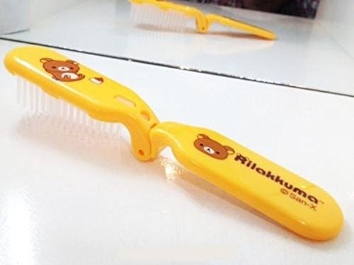Authentic Rilakkuma Bear Foldable Hair Brush with Mirror Pocket Item