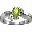 14K White Gold Peridot Ring