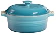 Le Creuset Stoneware 1-1/2-Quart Covered Round Casserole, Caribbean